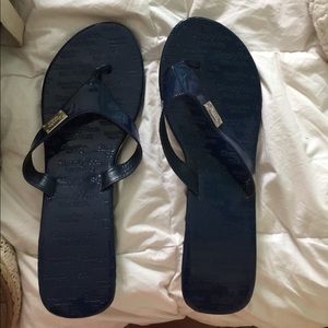 navy blue wedge sandals